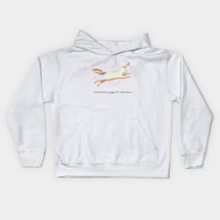 Emotional Support Coworker with Unicorn Cat Gift for co-workers Kids Hoodie